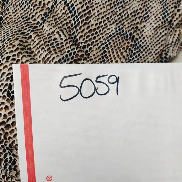 Allen Schwartz Brown Black & White Snake Print Ruched Dress 5059 - Picture 7 of 7